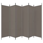 vidaXL Cloison de séparation 6 panneaux Anthracite 300x220 cm Tissu