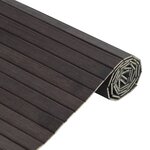vidaXL Tapis rectangulaire marron foncé 70x400 cm bambou
