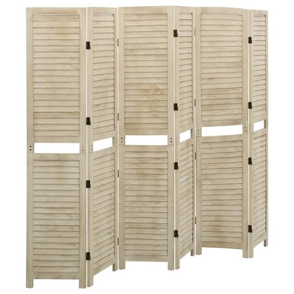 vidaXL Cloison de séparation 6 panneaux 210x165 cm Bois de Paulownia