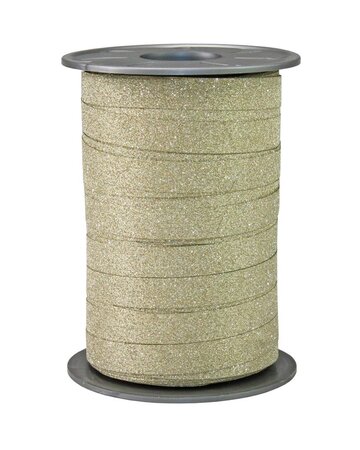 Bolduc poly glitter 100-m-bobine 10 mm or