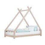 Lit tipi enfant TAHUKA 140 x 200 beige