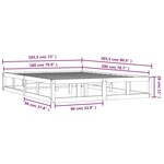 vidaXL Cadre de lit Blanc 180x200 cm Super King Bois massif