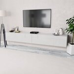 vidaXL Meubles TV 2 Pièces bois d’ingénierie 120x40x34 cm Blanc brillant