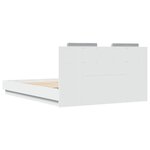 vidaXL Cadre de lit avec tête de lit blanc 140x200cm bois d'ingénierie