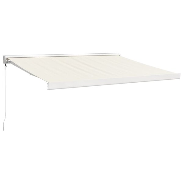 vidaXL Auvent rétractable crème 3x2 5 m tissu et aluminium