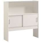 Lit enfant contemporain 90 x 200 cm avec 3 meubles de rangement - blanc