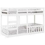 vidaXL Lit superposé Blanc 75x190 cm Bois de pin massif