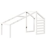 vidaXL Lit superposé avec toit blanc 90x200 cm bois de pin massif