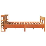 vidaXL Cadre de lit sans matelas cire marron 120x200cm bois pin massif
