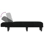 vidaXL Chaise longue noir tissu