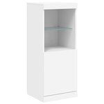 vidaXL Buffet avec lumières LED blanc 162x37x100 cm