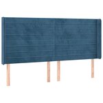 vidaXL Sommier à lattes de lit matelas et LED Bleu foncé 200x200 cm