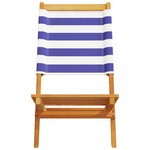 vidaXL Chaises de jardin pliantes lot de 8 tissu et bois massif