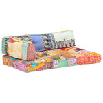 vidaXL Coussin de canapé palette Multicolore Tissu Patchwork