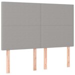 vidaXL Têtes de lit 4 Pièces Gris clair 72x5x78/88 cm Tissu
