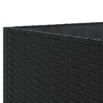 vidaXL Salon de jardin 8 Pièces avec coussins noir résine tressée