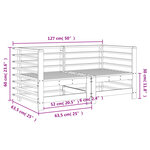 vidaXL Canapés d'angle de jardin 2 Pièces bois de pin imprégné