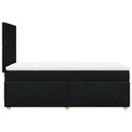 vidaXL Sommier à lattes de lit avec matelas Noir 100x200 cm Tissu