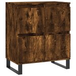 vidaXL Buffets 3 Pièces Chêne fumé Bois d'ingénierie