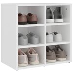 vidaXL Armoire à chaussures Blanc 52 5x30x50 cm
