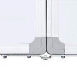 vidaXL Tableau blanc magnétique pliable 160x60x1 7 cm aluminium