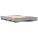 vidaXL Cadre de lit sonoma gris 135x190 cm bois d'ingénierie
