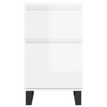 vidaXL Buffets 2 Pièces blanc brillant 40x35x70 cm bois d'ingénierie