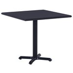 vidaXL Table de jardin Noir 80x80x75 cm