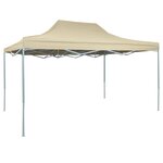 vidaXL Tente de réception pliable professionnelle 3x4 m Acier Crème