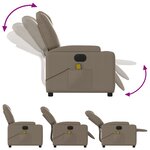 vidaXL Fauteuil de massage inclinable électrique cappuccino similicuir