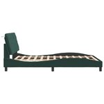 vidaXL Cadre de lit avec lumières LED vert foncé 140x190 cm velours