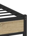 vidaXL Cadre de lit en métal sans matelas chêne sonoma 120x190 cm