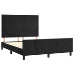 vidaXL Cadre de lit avec tête de lit Noir 140x190 cm Velours