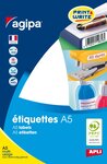 Etiquettes blanches 16 feuilles A5 99 x 32 mm 128 pièces