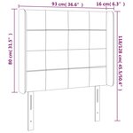 vidaXL Tête de lit avec oreilles Rose 93x16x118/128 cm Velours