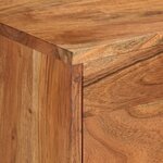 vidaXL Meuble TV Marron miel et gris 110x30x50 cm Bois massif d'acacia
