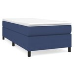 vidaXL Cadre de lit Bleu 100 x 200 cm Tissu
