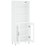vidaXL Buffet haut Blanc 69 5x34x180 cm Bois d'ingénierie