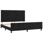 vidaXL Cadre de lit avec tête de lit Noir 160x200 cm Velours