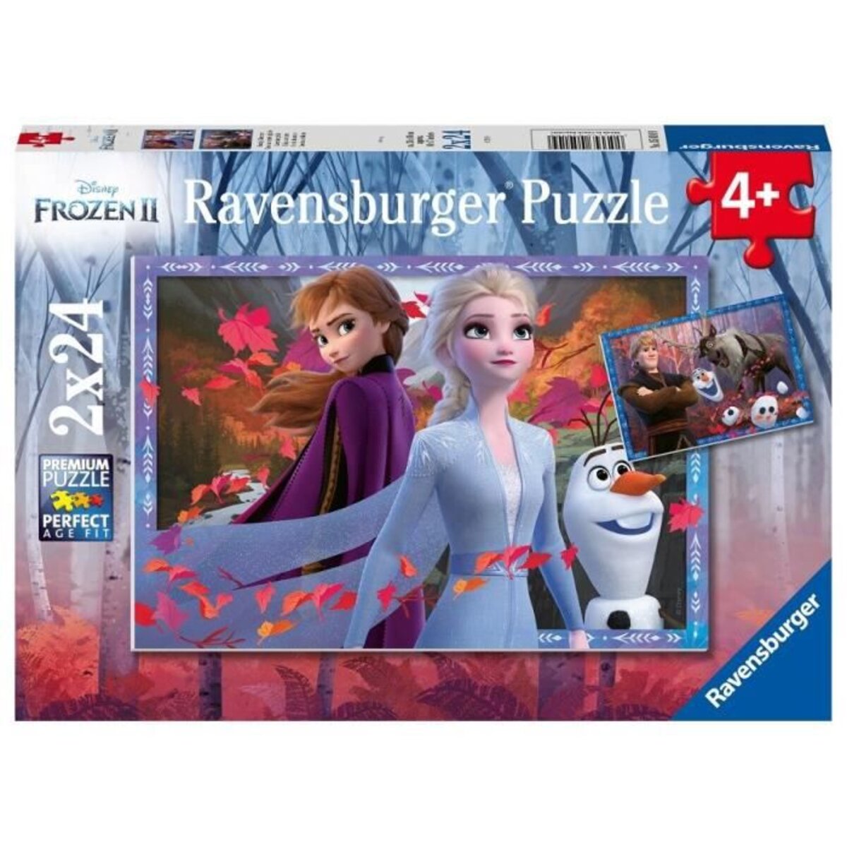 La reine des neiges 2 puzzles 2x24 pieces - vers des contrées glacées -  ravensburger - lot de puzzles enfant - des 4 ans - La Poste