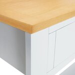 vidaXL Table console 83x30x73 cm Bois de chêne massif