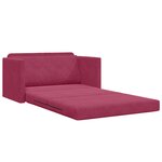 vidaXL Canapé Lit au Sol 2-en-1 Rouge Vin 124x204x61 cm Velours