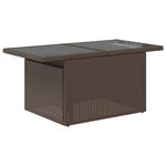 vidaXL Salon de jardin avec coussins 9 Pièces marron résine tressée