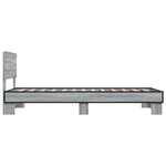 vidaXL Cadre de lit sonoma gris 90x190 cm bois d'ingénierie et métal