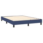 vidaXL Sommier à lattes de lit avec matelas Bleu 140x190 cm Tissu