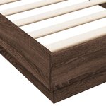 vidaXL Cadre de lit avec lumières LED chêne marron 90x200 cm