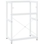 vidaXL Cadre de lavabo de salle de bain Blanc 59x38x83 cm Fer