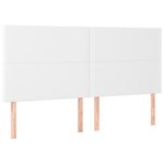 vidaXL Cadre de lit avec tête de lit Blanc 200x200 cm Similicuir
