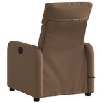 vidaXL Fauteuil de massage inclinable Marron Tissu