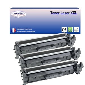 T3AZUR - 3x Toners compatibles avec Canon 051H pour Canon LBP-160  LBP-162dw  MF-264dw  MF-267dw  MF-269dw Noir - 4 000p